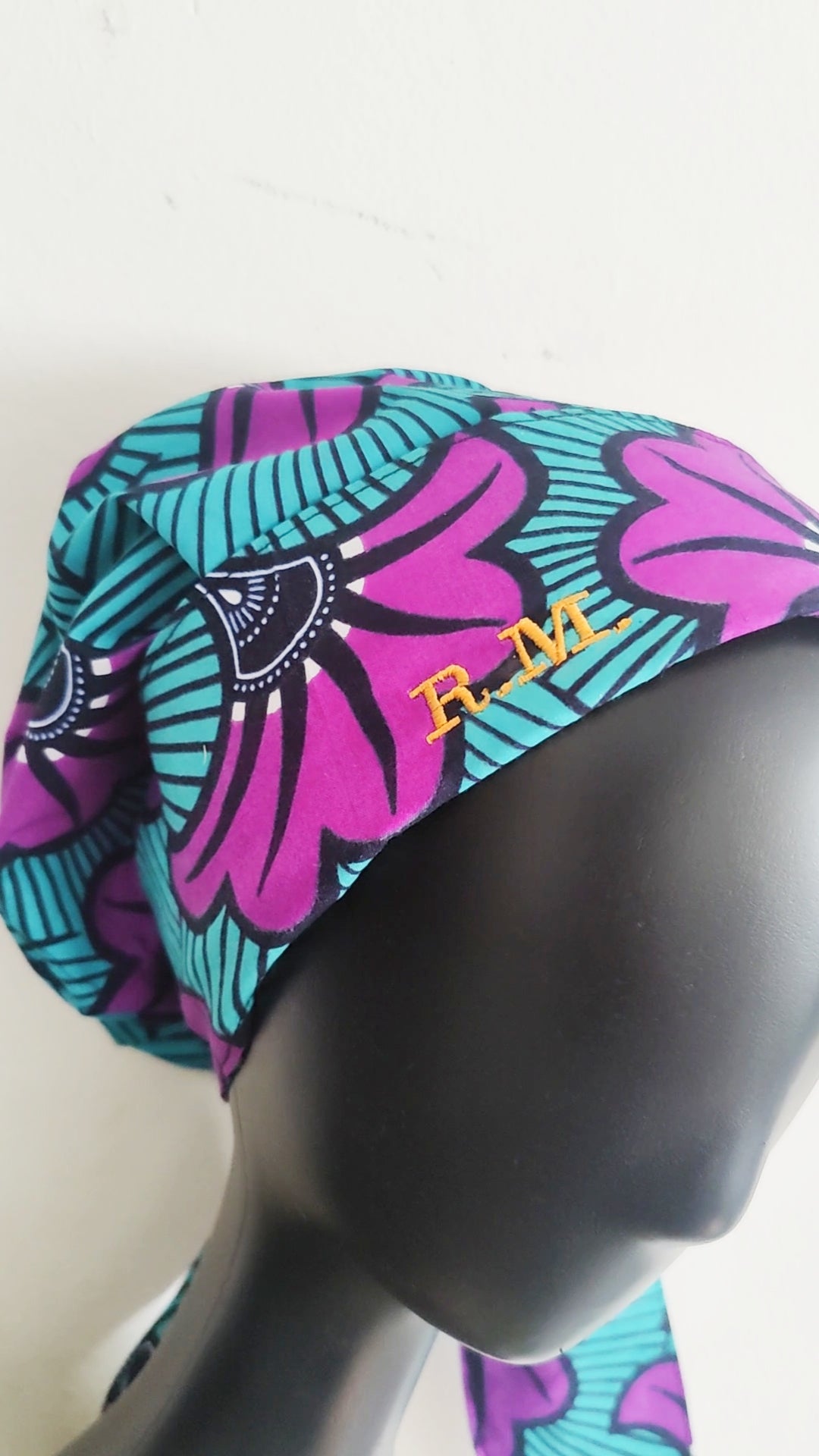 AYARISA - African Print Surgical Hat Scrub Cap Bonnet