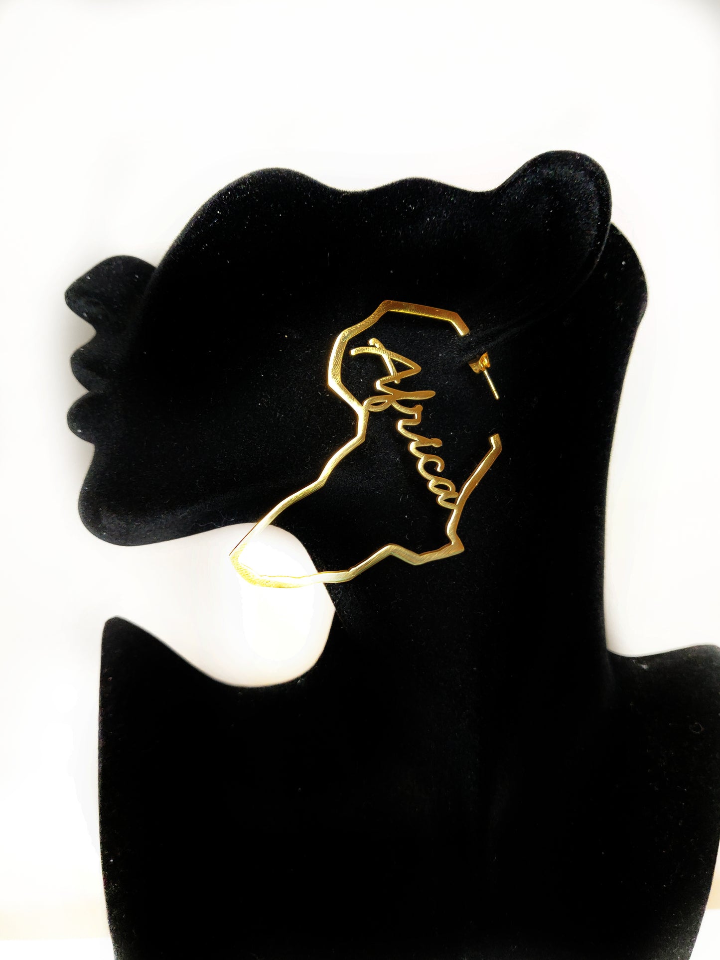 B I B I K R O M - Africa Map Hoop Earrings