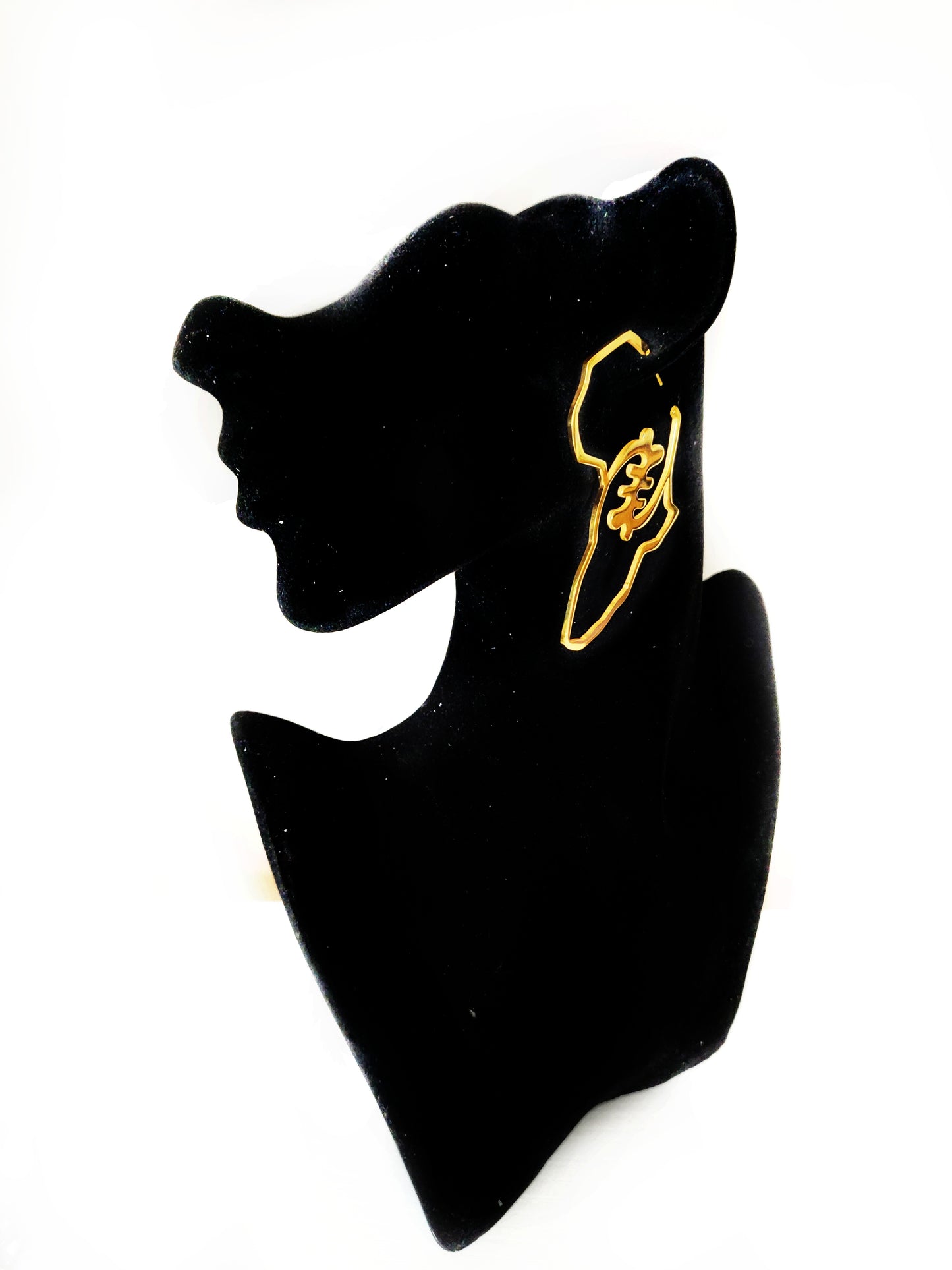 B I B I K R O M - Africa Map Hoop Earrings