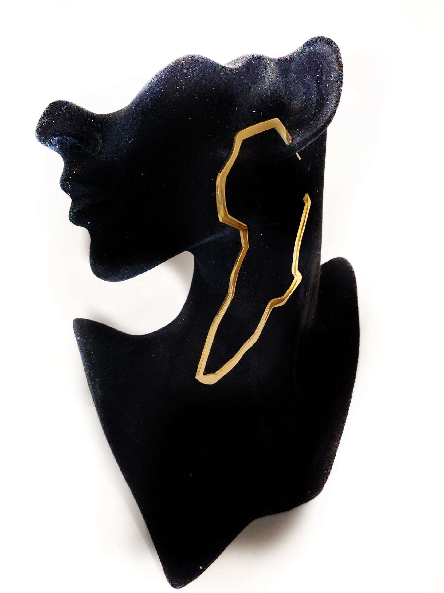 B I B I K R O M - Africa Map Hoop Earrings