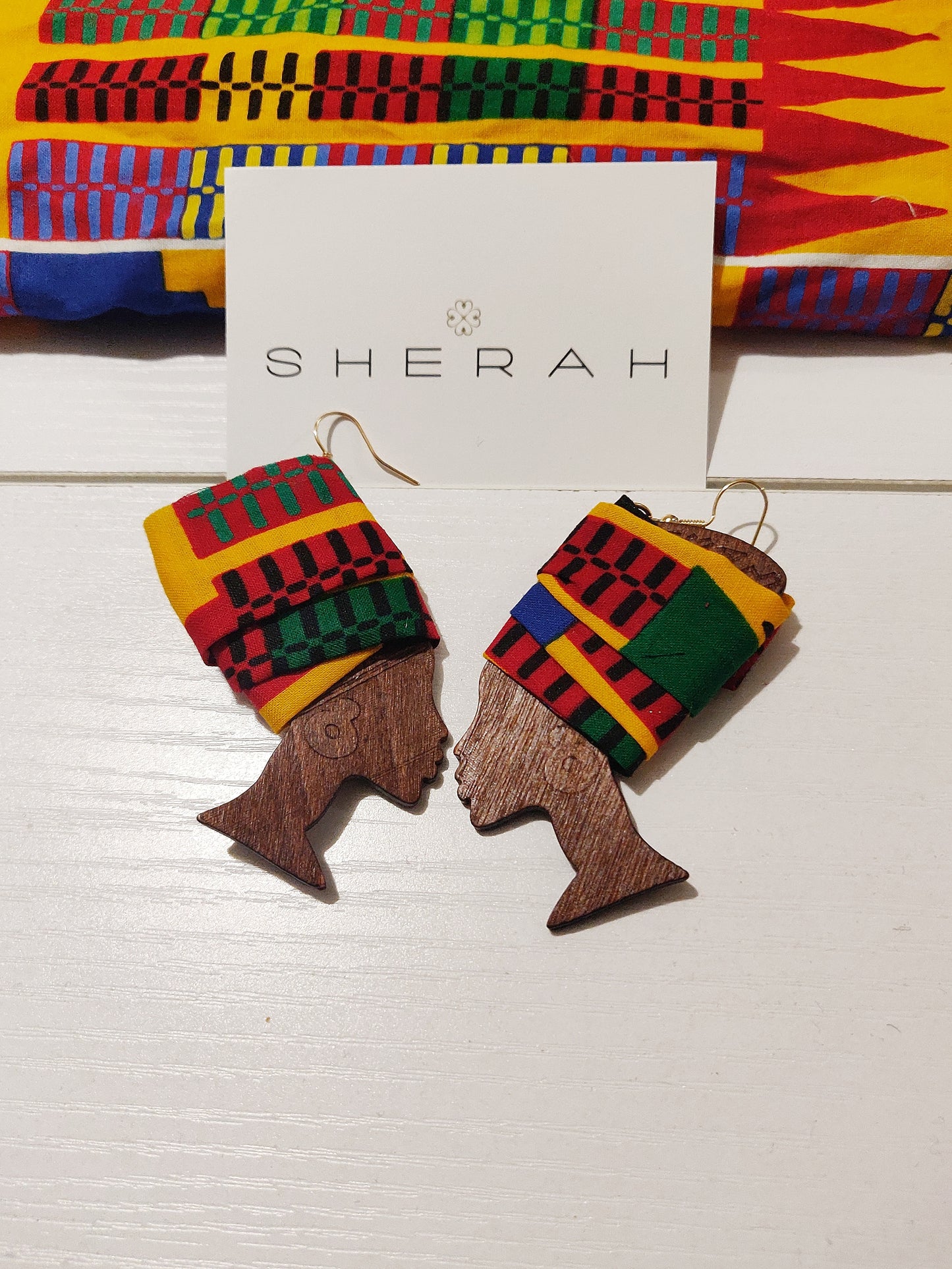 OHENEWAA African Queen Headwrap Earrings