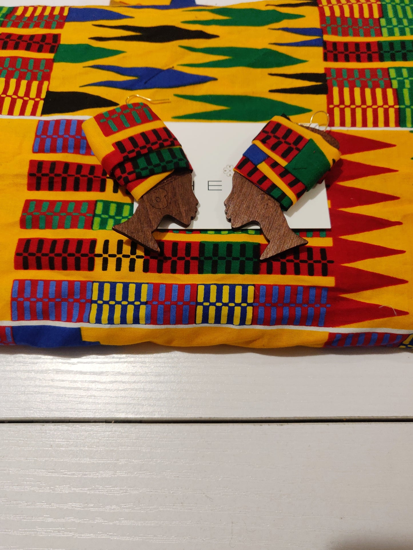 OHENEWAA African Queen Headwrap Earrings