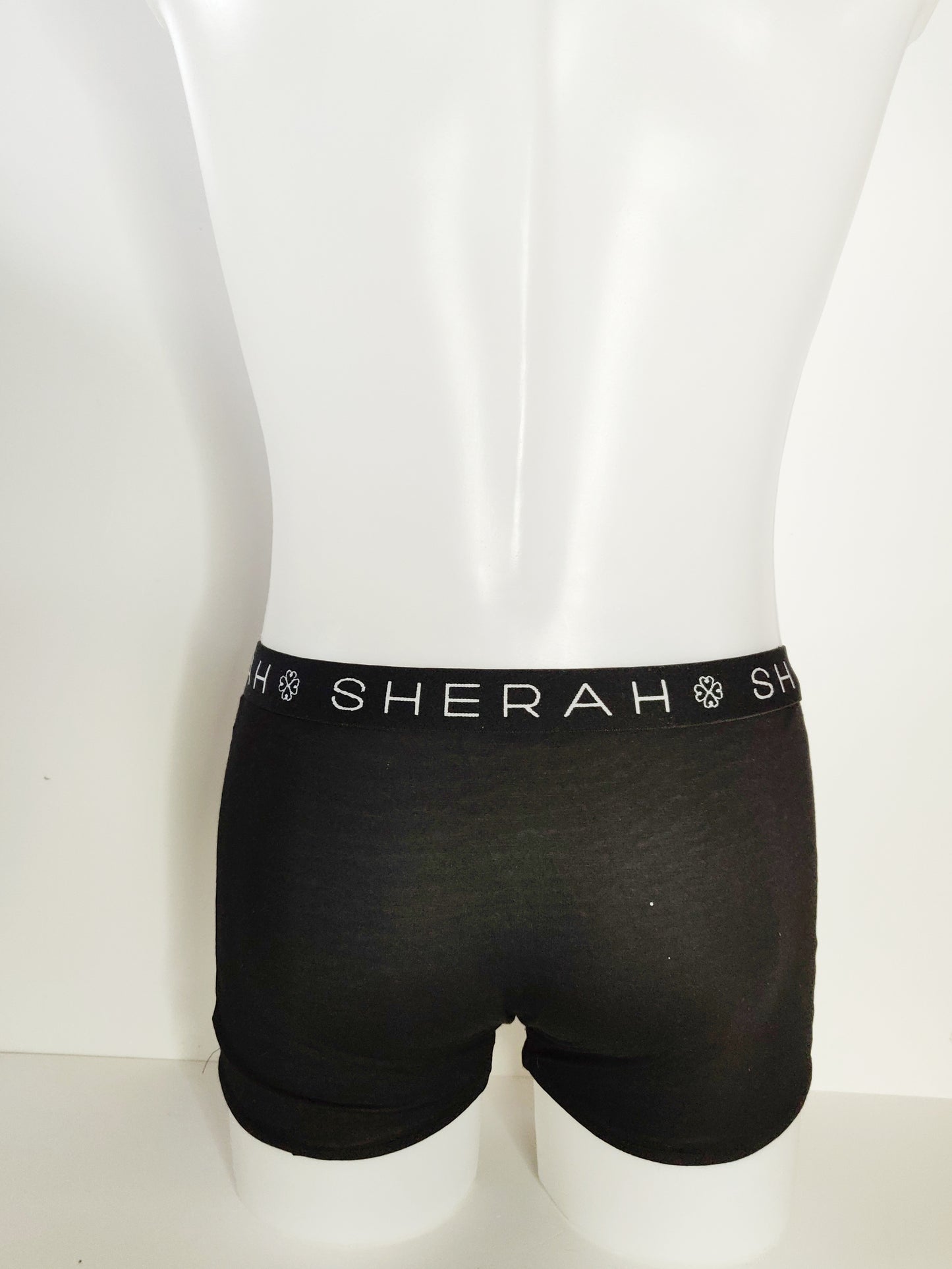 Musa Black Cotton and Kente Print Men's Boxers