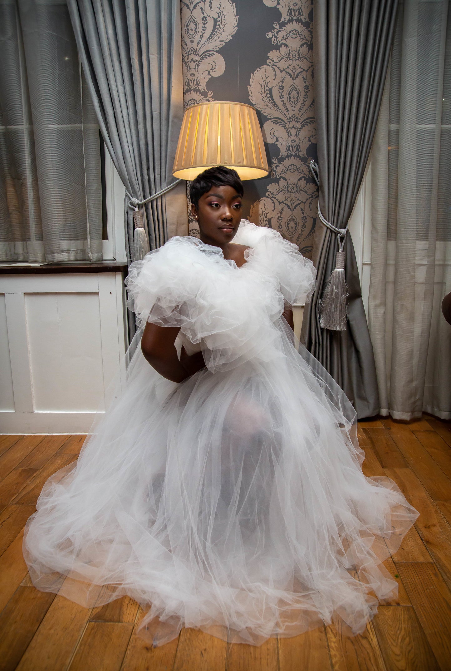 MODÉ - Luxury Tulle Fluffy Bridal Robe