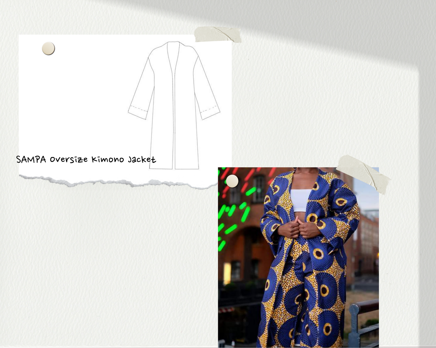Blue Pattern Print Chiffon Fabric