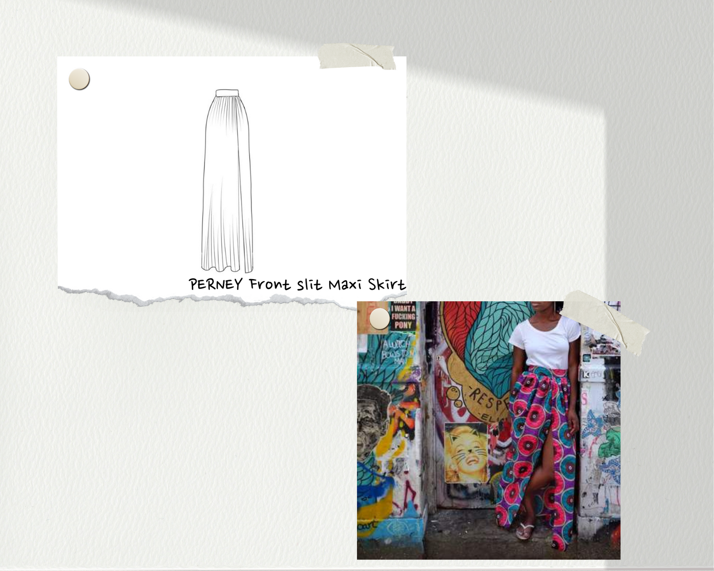 Blue Pattern Print Chiffon Fabric