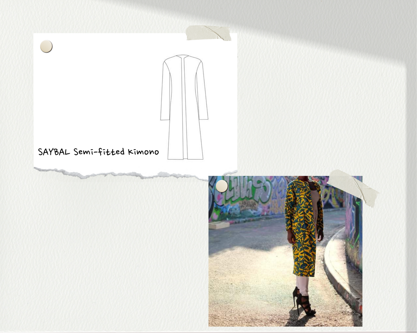 Yellow and Pink Abstract Print Georgette Crepe Fabric