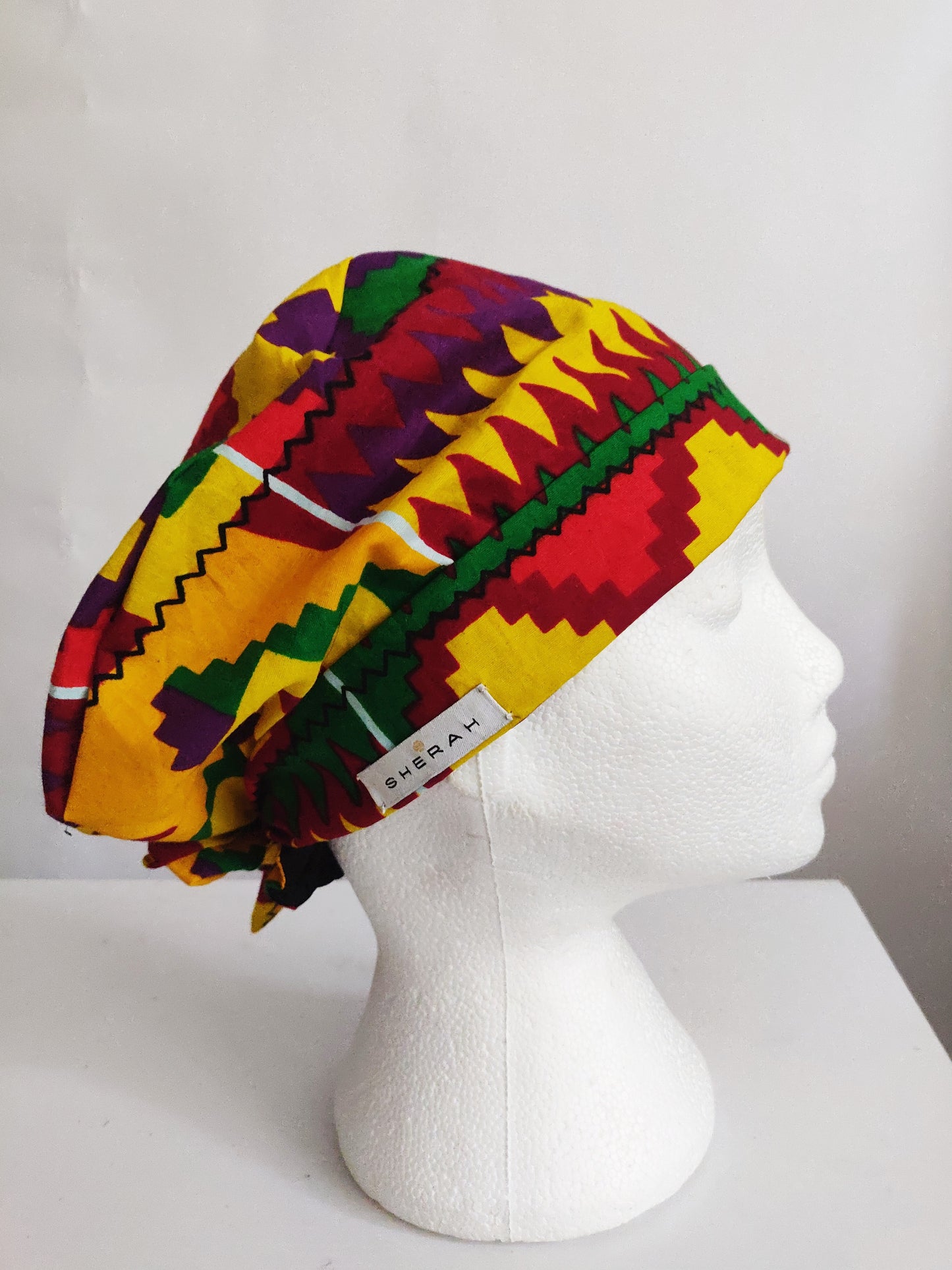 AYARISA - African Print Surgical Hat Scrub Cap Bonnet