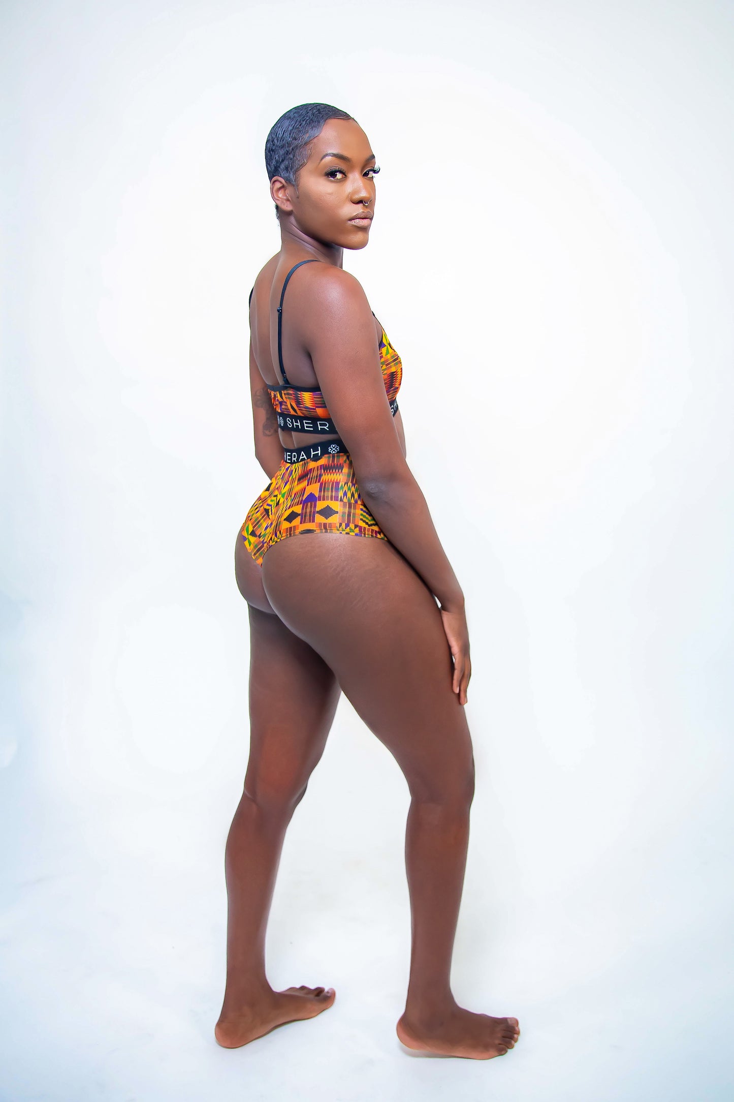 Asantewaa Crop top and Boy Shorts Set